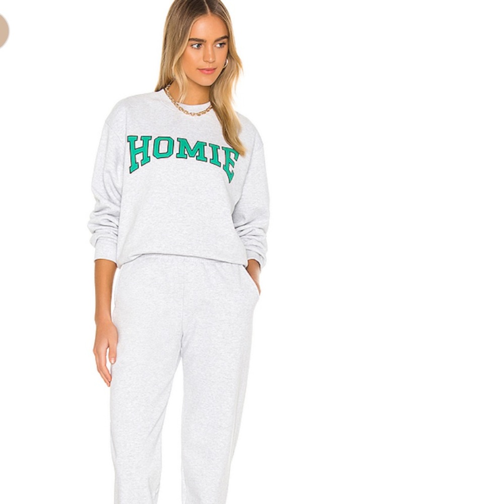 GRLFRND Homie Pullover Sweatshirt Ash Sz S